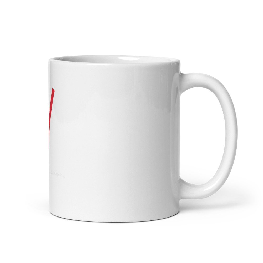 Taza blanca brillante